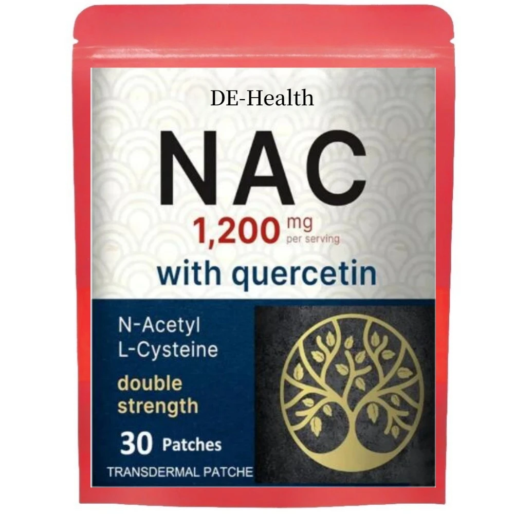 Nac Transdermal Patches Cisteína de acetil N con soporte de Quercetin para inmune, hígado y pulmón 30 parches