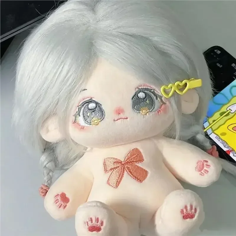 20cm genuíno kawaii ídolo estrela boneca de pelúcia anime figura vestir-se cospslay algodão bebê plushies brinquedos fãs coleção presente