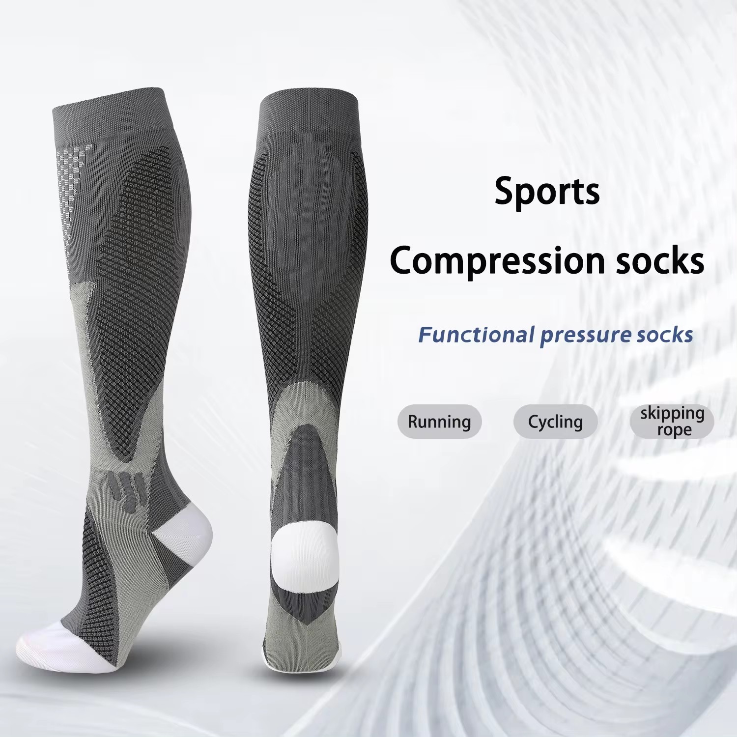 1 COPPIA Calzini a compressione Calzini sportivi Calze per allattamento medico Prevenire le vene varicose Calzini Gravidanza Infermieristica Atletica Calcio SOX