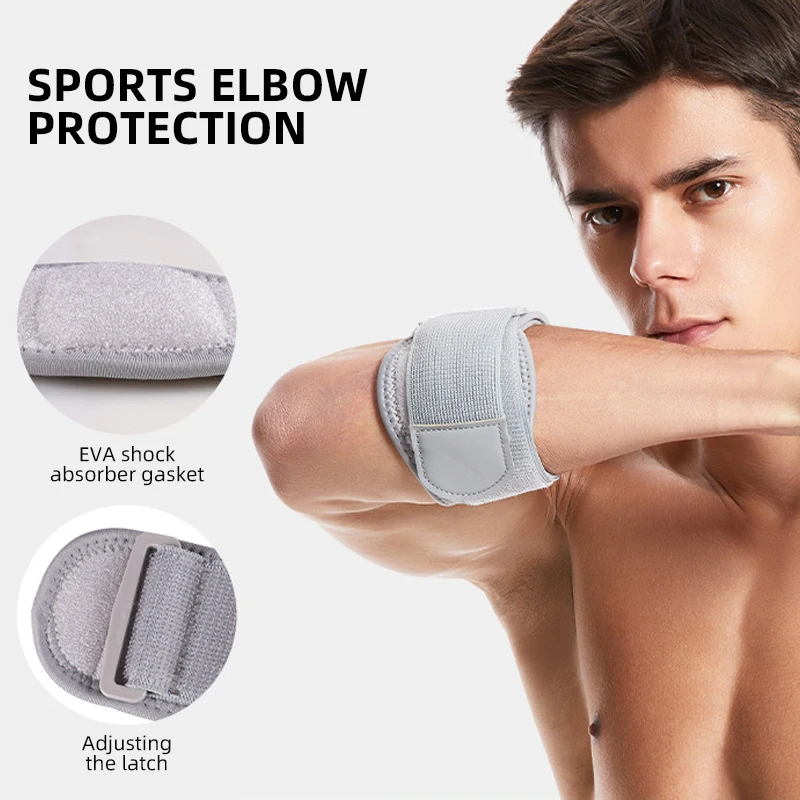 Soporte de codo de tenis ajustable, almohadillas protectoras, correa de golfista, codo, síndrome del dolor Lateral, soporte para epicondilitis