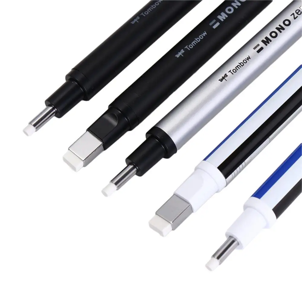 Borrador Tombow MONO Zero, punta de goma plana/súper fina, tipo rotulador, borrador de lápiz profesional de alta precisión para resaltar Manga