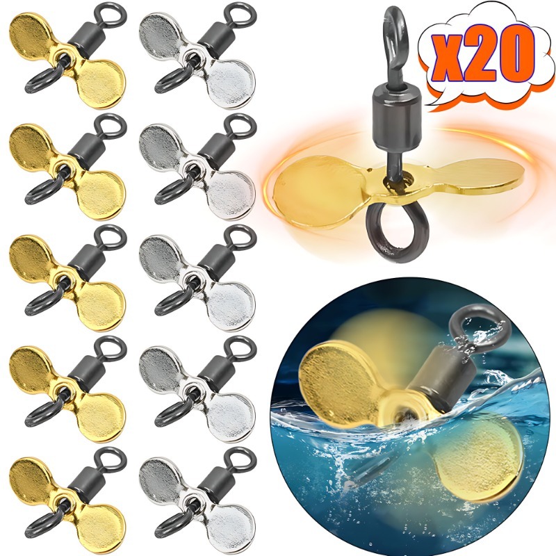 Hélice giratoria de fundición con enchufe, Spinnerbait Topwater, cuchillas de señuelo de pesca de acero inoxidable, Spinnerbait personalizado, 10/20 piezas