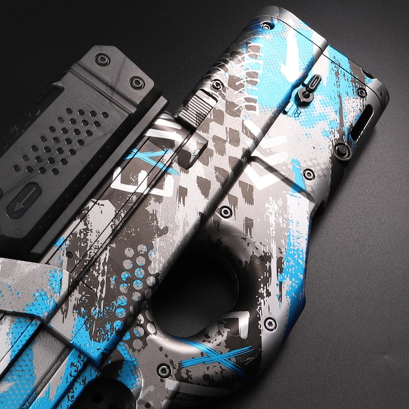 P90 電動ゲルガンおもちゃの銃、屋外活動に適した全自動スプラッシュボールおもちゃの銃 - 屋外射撃チームゲーム