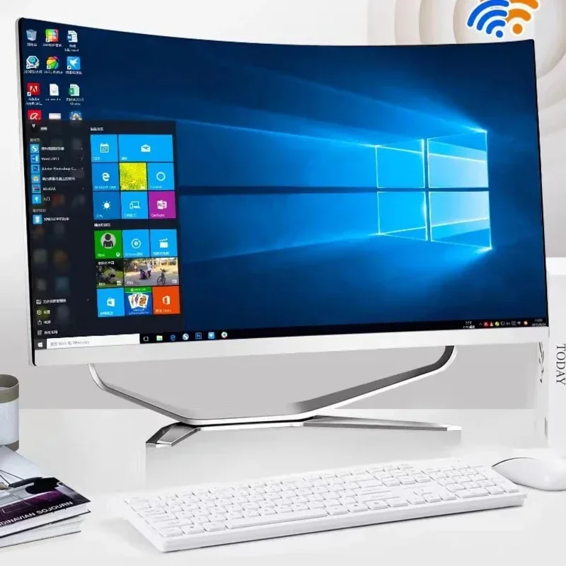 pc desktop computerWholesale 27Inch Aio Barebone Core I7 All In One Pc All In One Curved Led Computer For Gaming