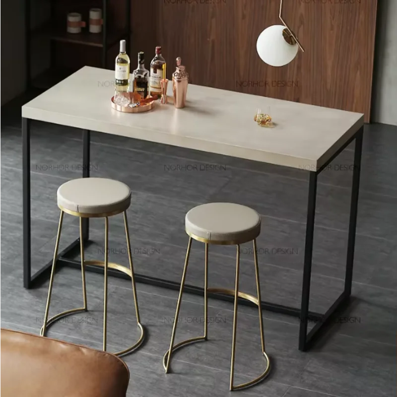 Nordic Iron Bar Stool Adjustable Swivel High Stool with Metal Frame for Home Pub Counter Golden Industrial Style‌