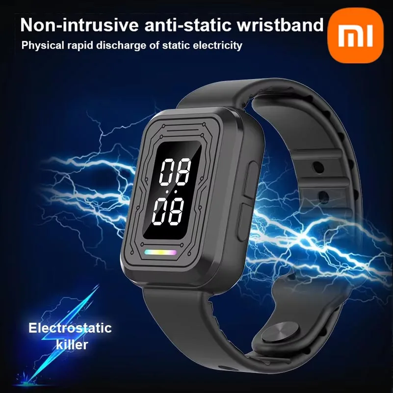 Xiaomi Antistatisches Armband für Männer und Frauen im Winter, Ganzkörper-Antistatikgerät mit Zeitanzeige, antistatisches Entriegelungsgerät