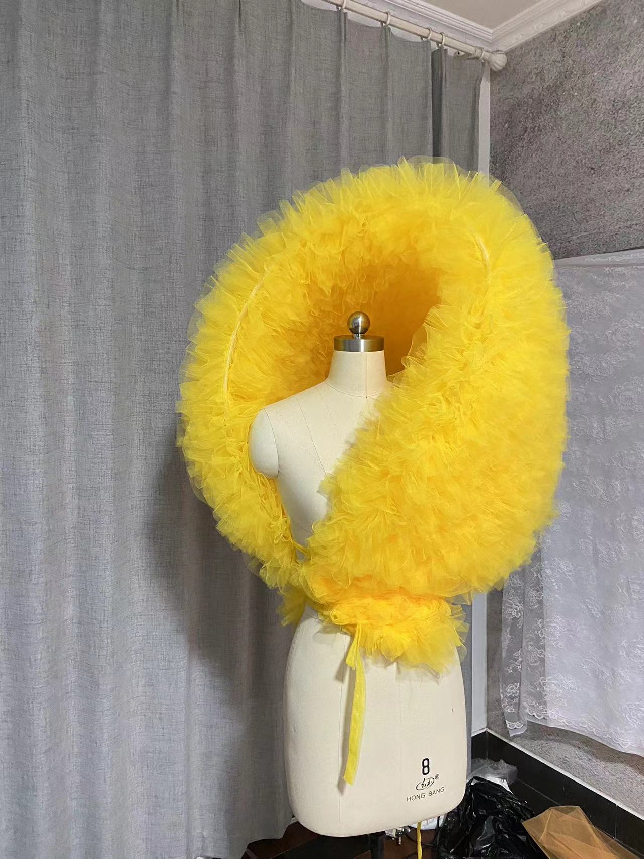 Pasarela espectáculo, desfile de belleza fiesta boda tul chal envolturas capa color personalizado