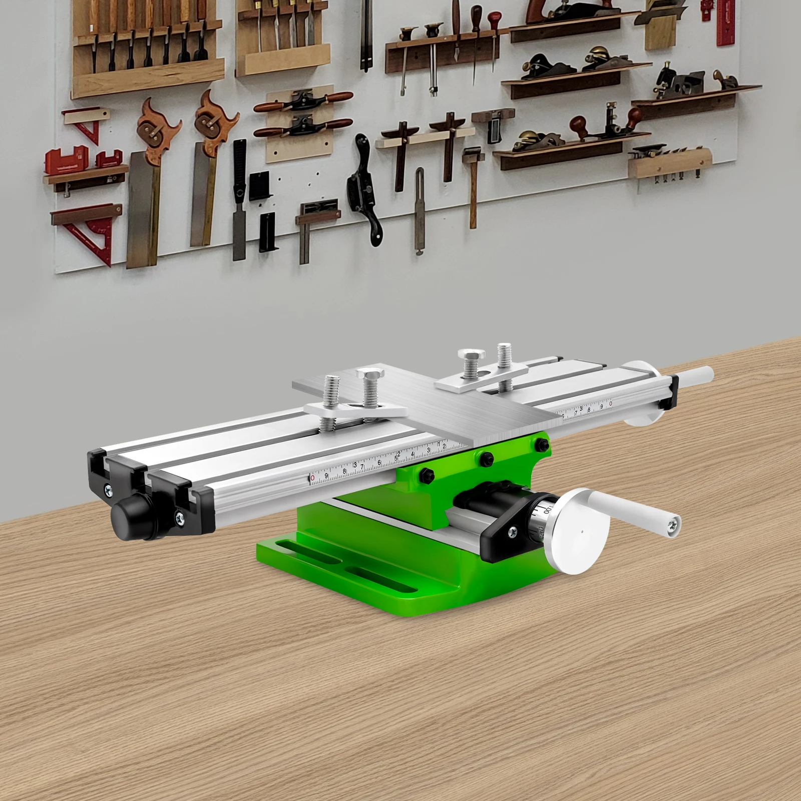 Milling Workbench–Durable, With Scales, Adjustment Fits Mini Drills, Electric Tools; Precise, Compact For Workshops, Home Use
