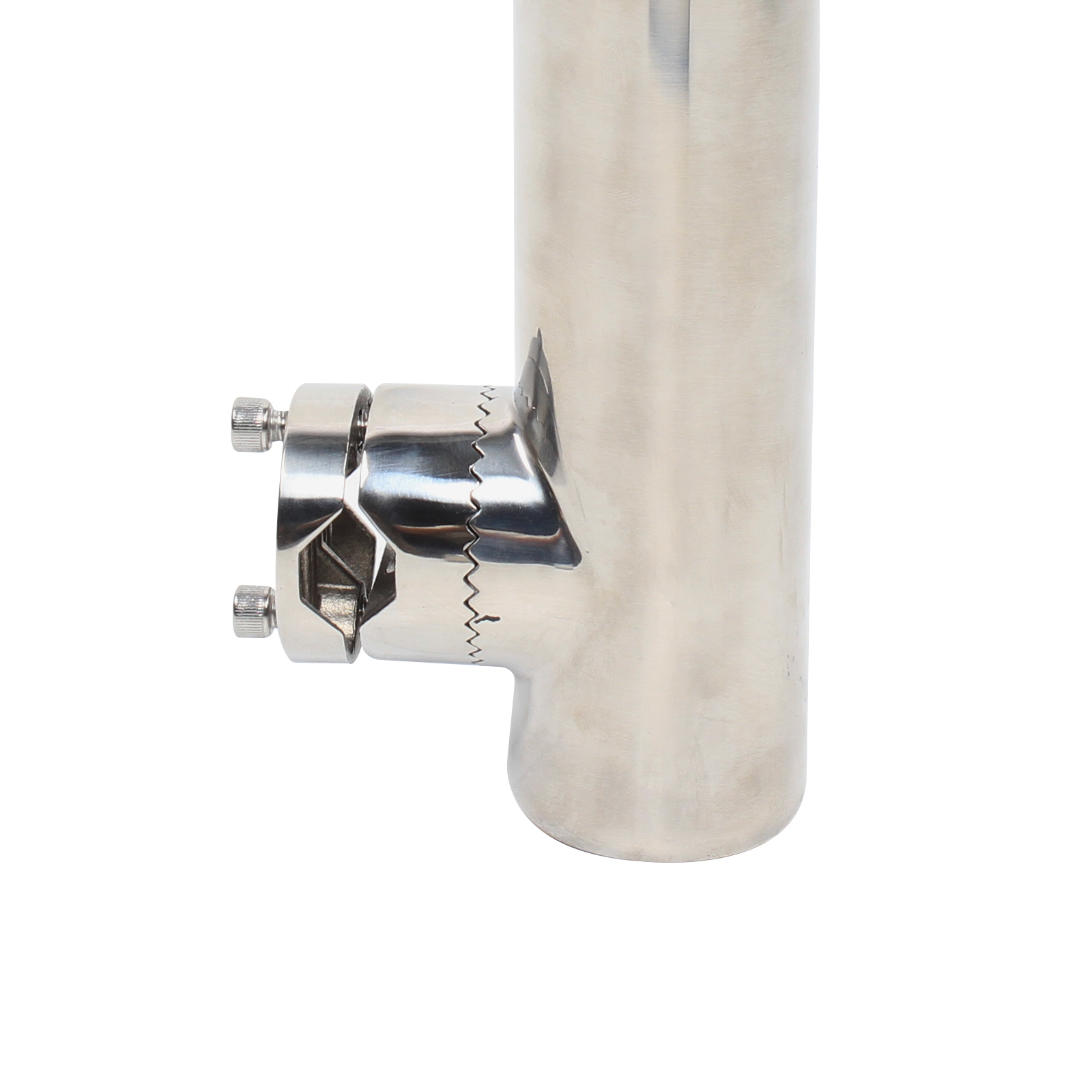 2 soportes de caña de pescar de acero inoxidable para barcos de pesca para rieles de 19 mm (3/4 ") a 25 mm (1") de diámetro.