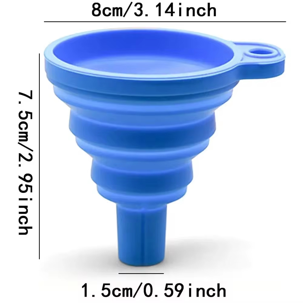 Embudo de motor para coche, embudo Universal de silicona para líquido, lavadora, cambio de líquido, embudo de cambio de gasolina y aceite de motor portátil plegable