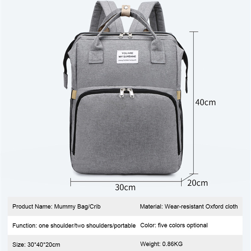 Sac à Dos Pliable observateur et Portable pour Maman, Lit CPull, Grande Capacité, Sacs à Couches pour Bébé, Sac de Sortie, Nouveau