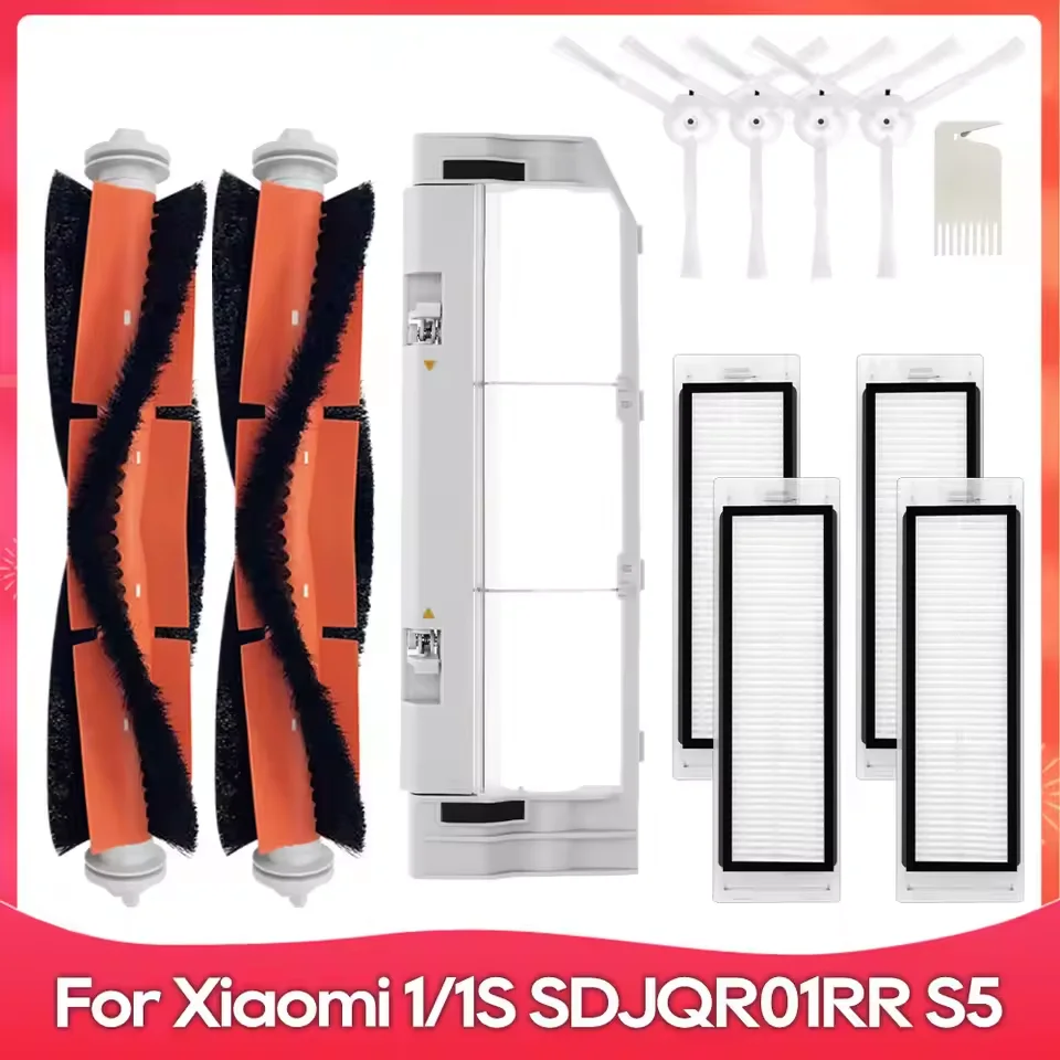 Accesorios para Roborock S5, S5 Max, S6 MaxV, S6 Pure, E4, E5, S51, S52, S55), cepillo lateral de rodillo, filtro, mopa
