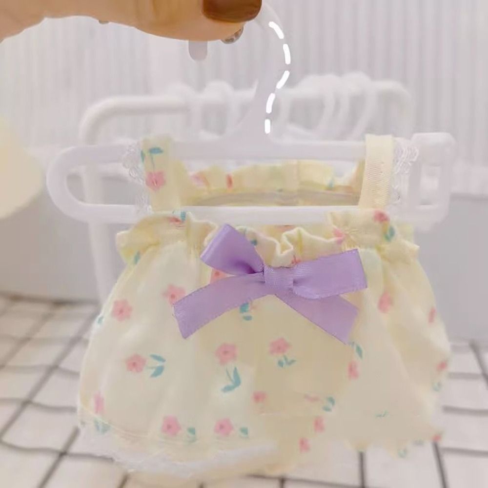 プラスチック白人形洋服ラックドールハウス家具おもちゃコスプレミニ布オーガナイザーギフトままごと 15/20 センチメートル綿人形