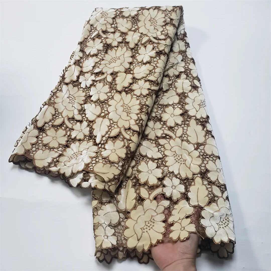 Werksoffers2024 neueste zarte beste Qualität weich bestickter Samts pitzen stoff für Party Abendkleid u _ ge5898 u _ ge5398