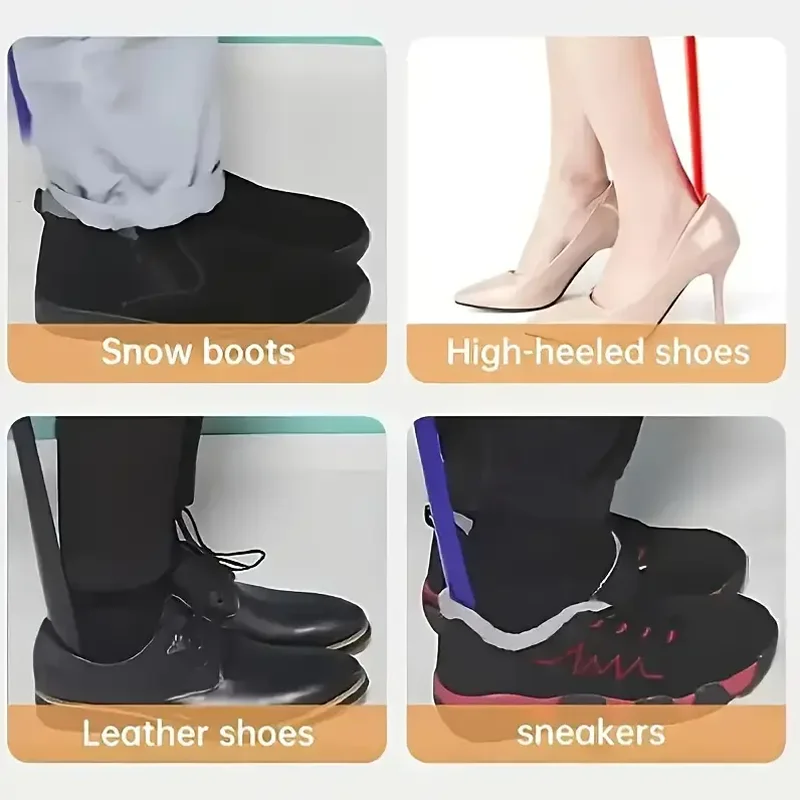 Calzascarpe grande appendibile Calzascarpe in plastica colorata Indossatore di scarpe Sollevatore di scarpe Pompa per scarpe