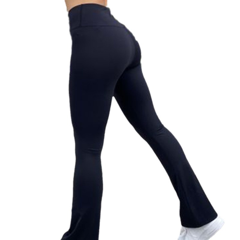 Leggings acampanados para mujer, pantalones largos lisos ajustados con empalme Regular, pantalones ajustados de cintura alta, pantalones de oficina para mujer, primavera 2024