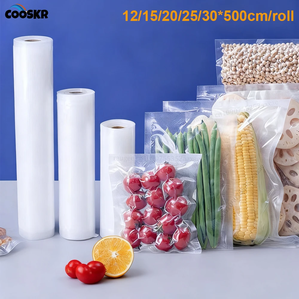 음식 진공 포장용 진공 백 신선도 유지 12+15+20+25+30cm*500cm 롤/묶음 진공 포장기용 백