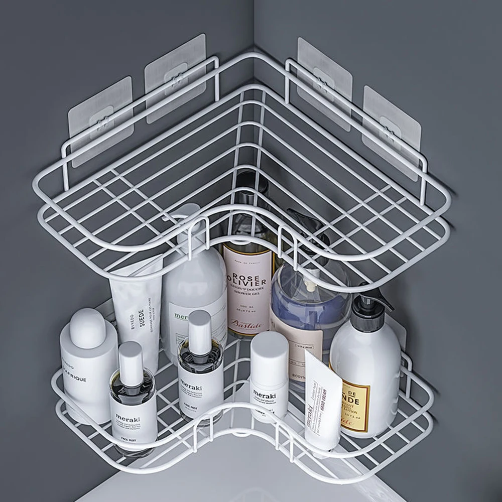 Perforationsfreies Badezimmer-Toilettenartikel-Regal, WC-Stativ, WC-Wandbehang, Küchen-Aufbewahrungsregal