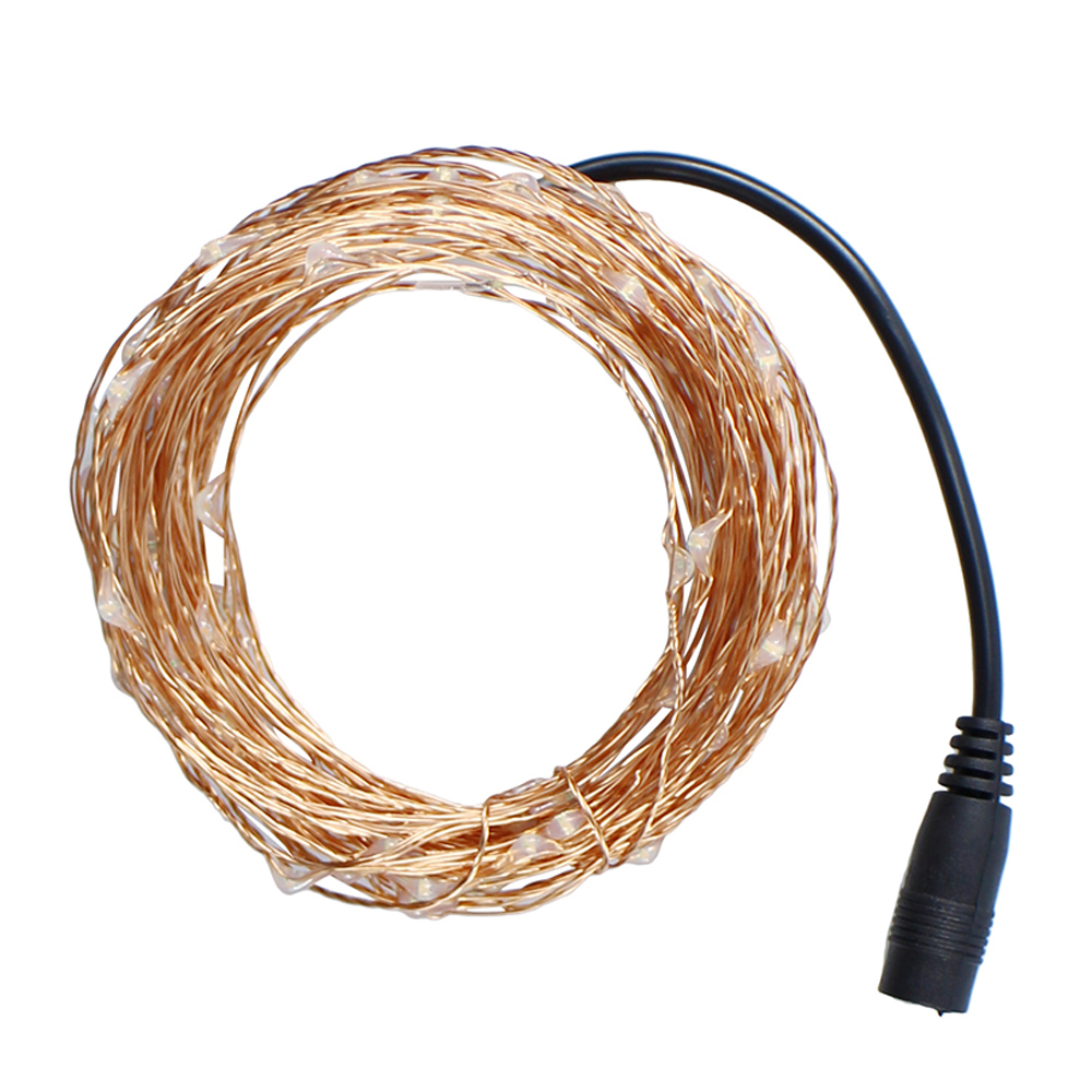 Urlaub LED String Licht 12V 10M 20M 30M 50M Kupfer Draht Sternen Seil Wasserdichte Flexible fee Lampen Party Garde Dekorieren
