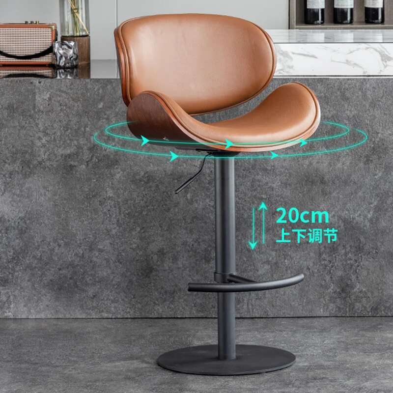 モダンな北欧スタイルの革製バーチェア,高いスツール,豪華なレセプションチェア,イタリアのデザイン,オフィス家具,barkrukken llbc