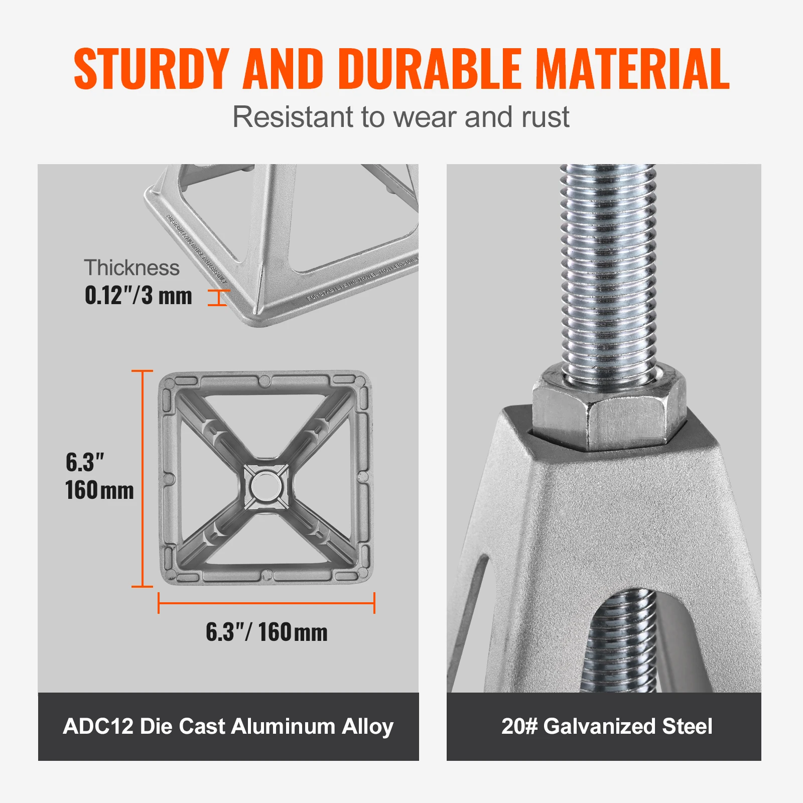 SucceBuy RV Stabilizer Jacks, 4 Pack Aluminum RV Leveling Jacks, Per Jack 6000 Lbs , RV Stack Jacks for RV Travel Trailer Camper
