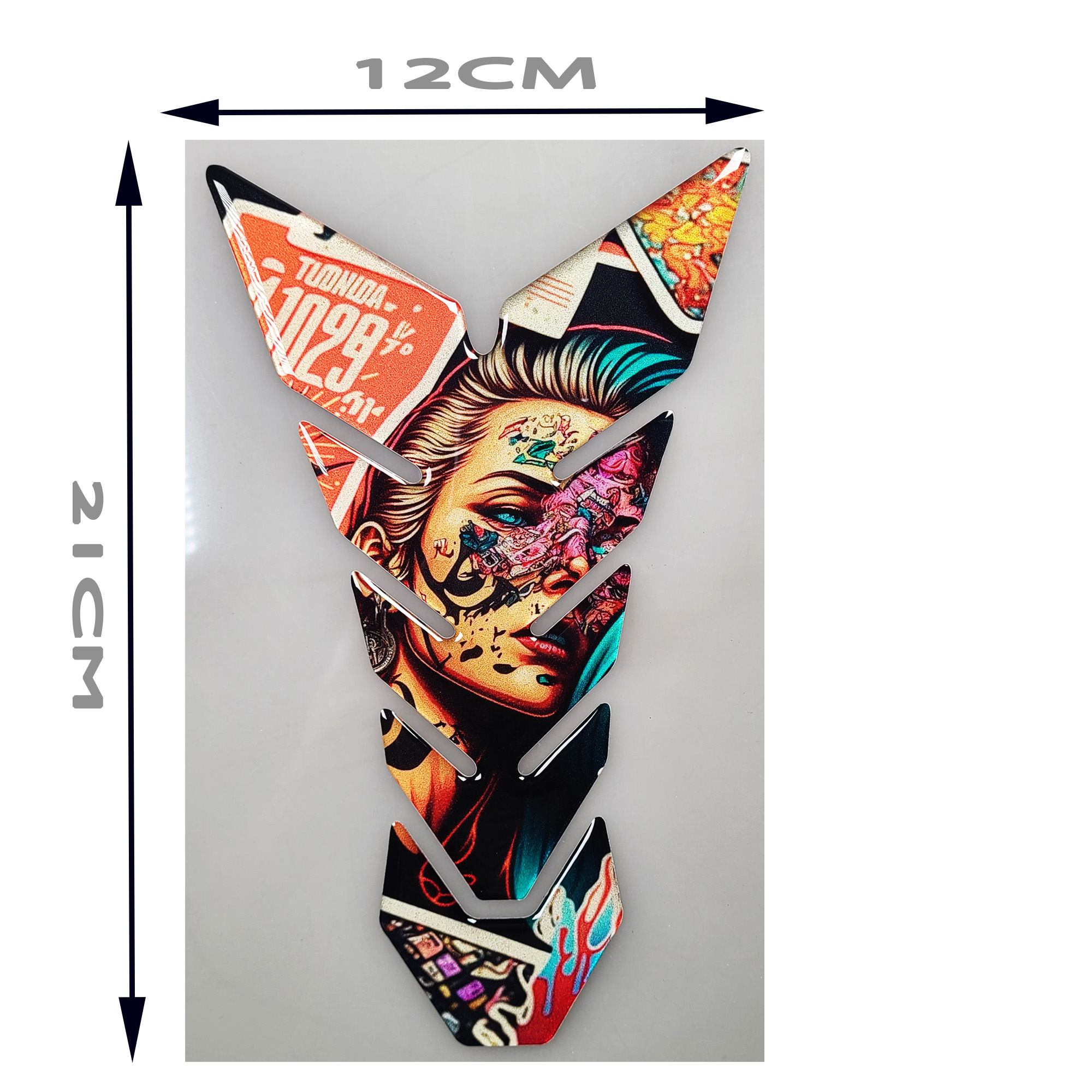 Tankpad Universal para motocicleta, almohadilla de tanque, pegatinas de almohadilla de tanque 3D, Protector de Gas y aceite, protector de tanque para SUZUKI YAMAHA llavero gratis