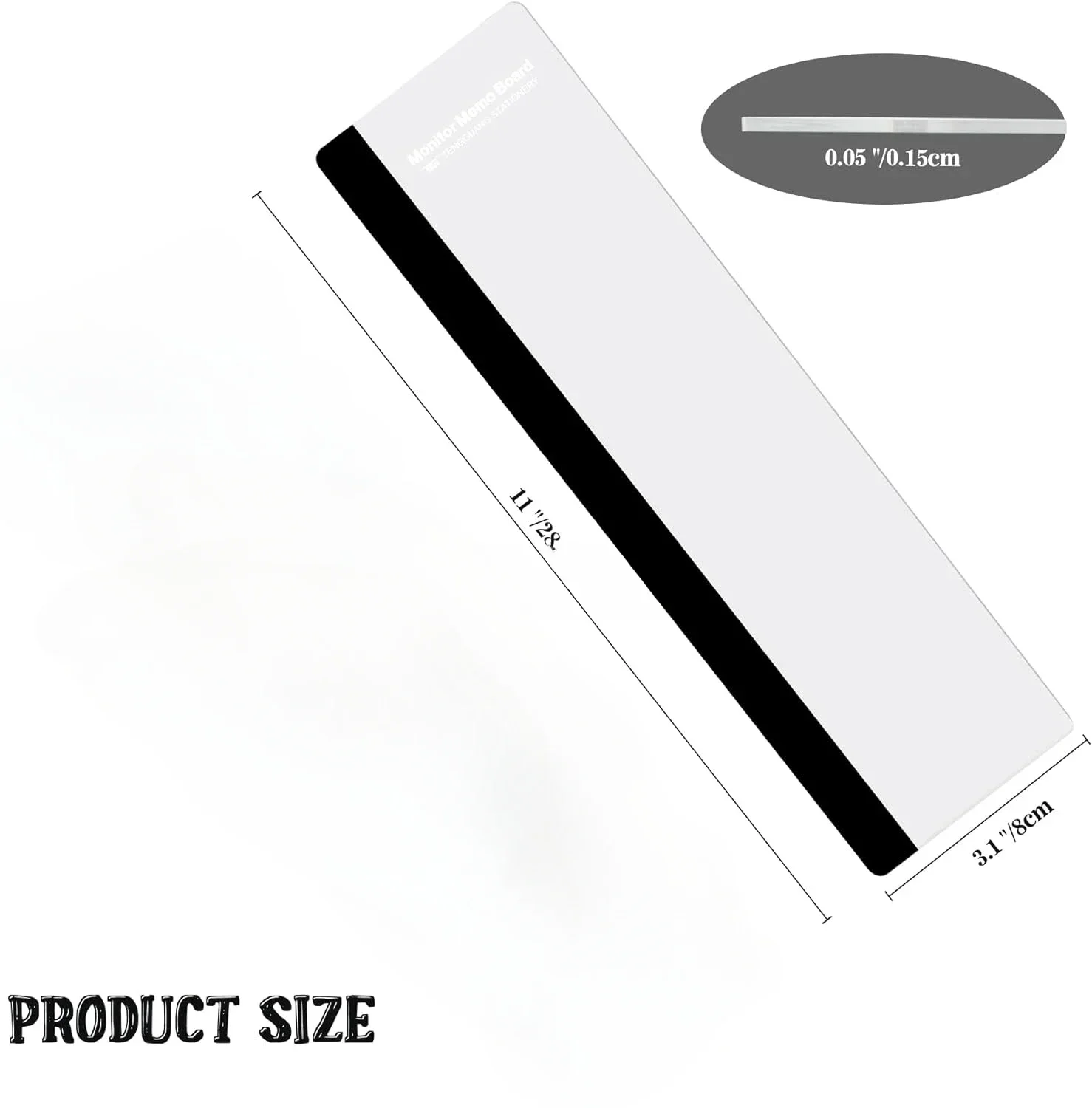 Computador Sticky Note Holder para Homens e Mulheres, Acessórios de Mesa, Monitor Memo Board, Message Board Supplies, 1Pc