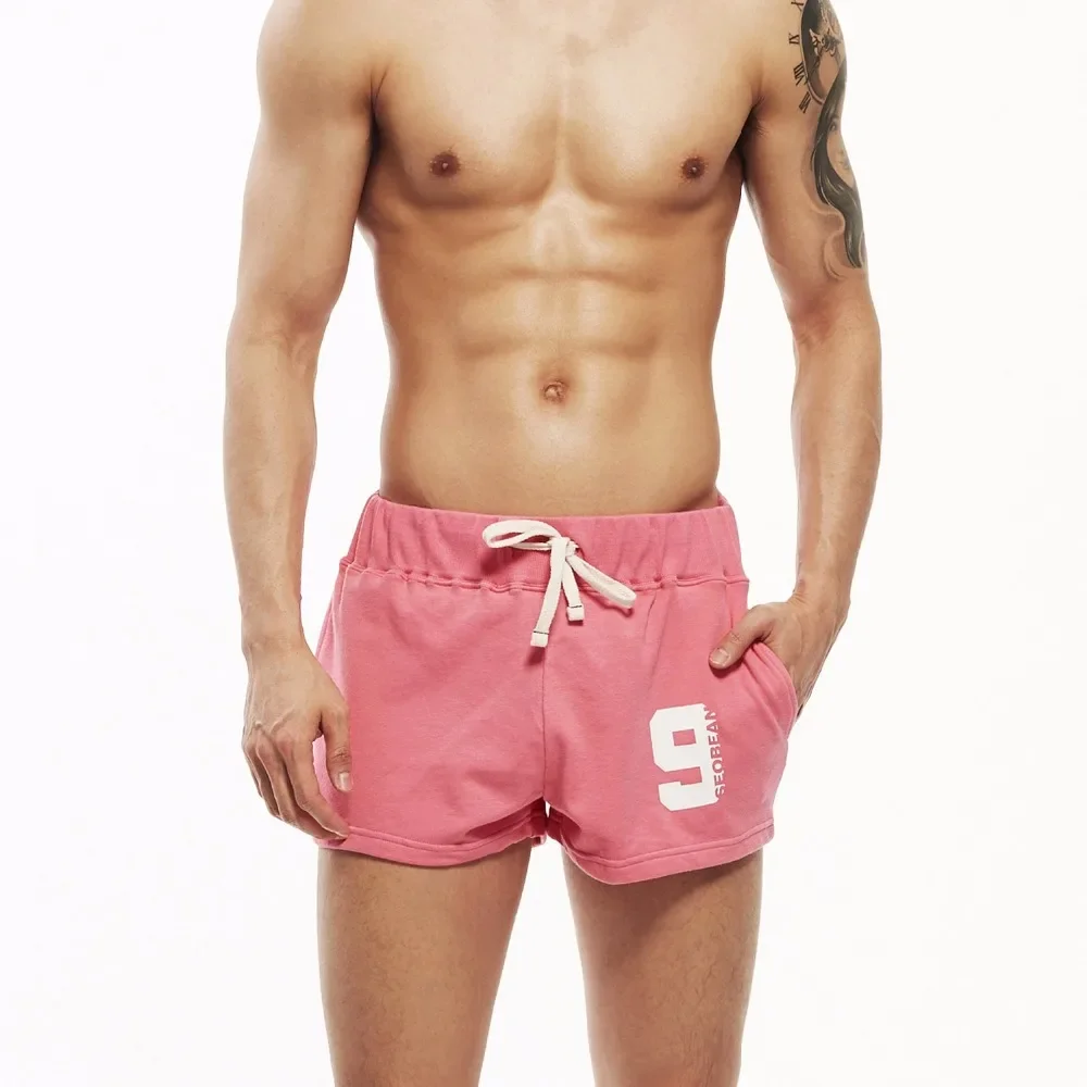 SEOBEAN short pour hommes décontracté été plage petits shorts de maison en coton poches de fitness amples