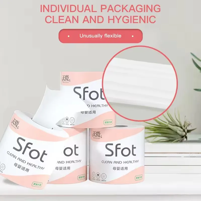 6Rolls of Household Paper Towels on r Five Layers of Thickened Core Roll Toilet Paper Toilet Paper