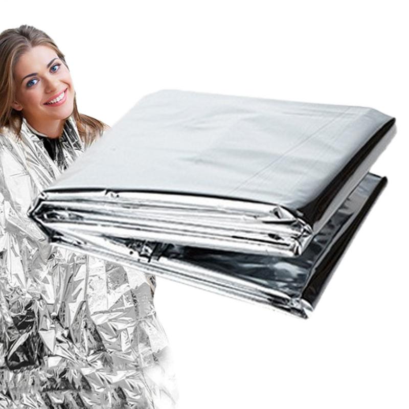 折りたたみ緊急ブランケット屋外サバイバルレスキュー応急処置ホイルサーマルブランケット防風保温ブランケット 130x 210cm