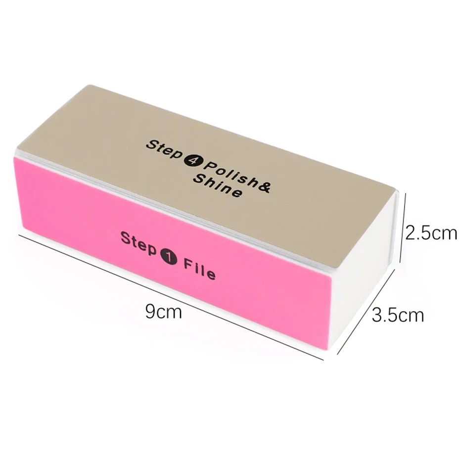5 unids/lote bloque amortiguador de uñas 4 vías bloque de pulido colorido brillo pulidor lima de uñas manicura lijado herramientas de Arte de uñas