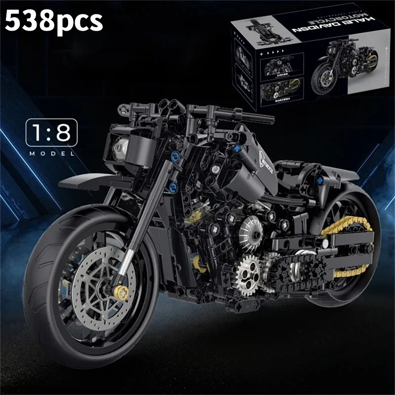 Techniczne MOC cegły budowlane Model motocykla kreatywny zestaw do budowania zabawki montażowe prezent edukacyjny dla dzieci chłopcy dziewczęta