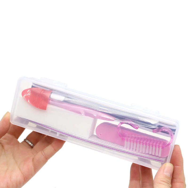 Rectangle Plastic Storage Box for Nail Art, Container Case, Nail Equipment Tool, Rhinestone Brush, Pen, Buffer, Grinding Files