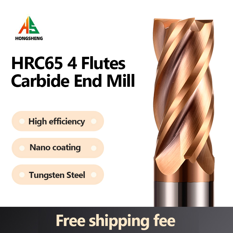 Твердосплавная Концевая фреза 1 4 6 8-20 4 Φ HRC55 инструмент для резки вольфрамовой стали с покрытием из сплава ЧПУ гравировальная фреза