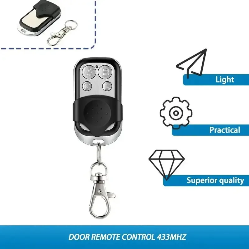 5/10 PCS Clone Learning Code Key Remote Control 433.92MHZ Clone Universal Copier Rolling Garage Door