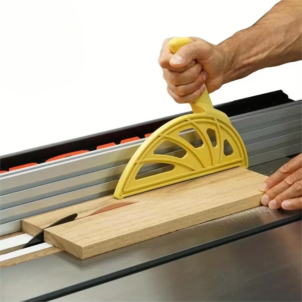 Bloque de empuje para sierras de mesa, mesas de enrutadoras y ensambladores, mango compensado, palo de empuje Premium, sierra de mesa, 1 ud.