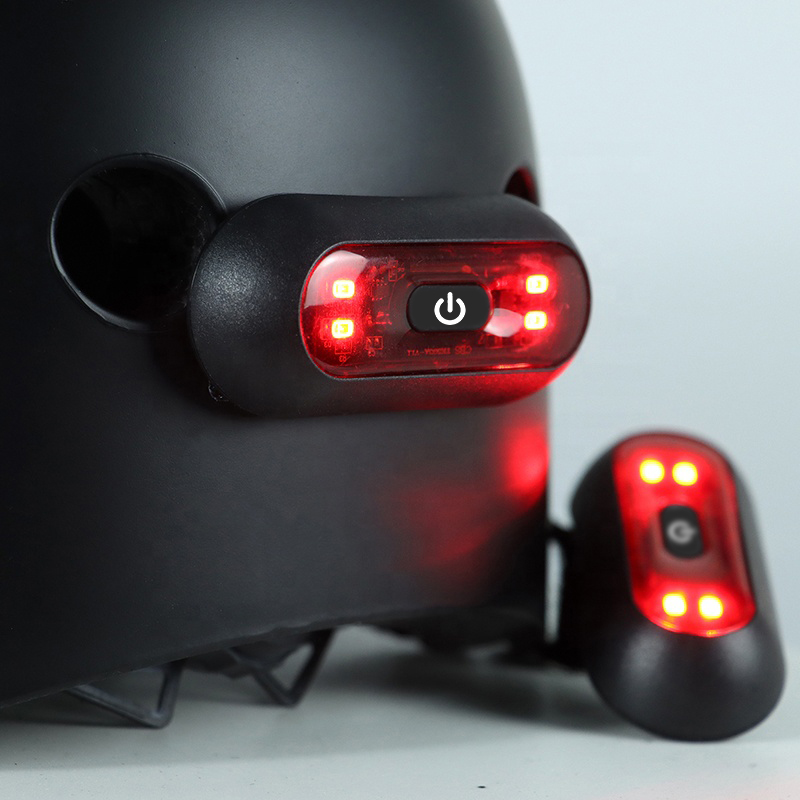Moto Casco luce Luces Para Casco fanale posteriore bici Moto bicicletta Casco segnale di sicurezza avvertimento lampada posteriore luce LED impermeabile