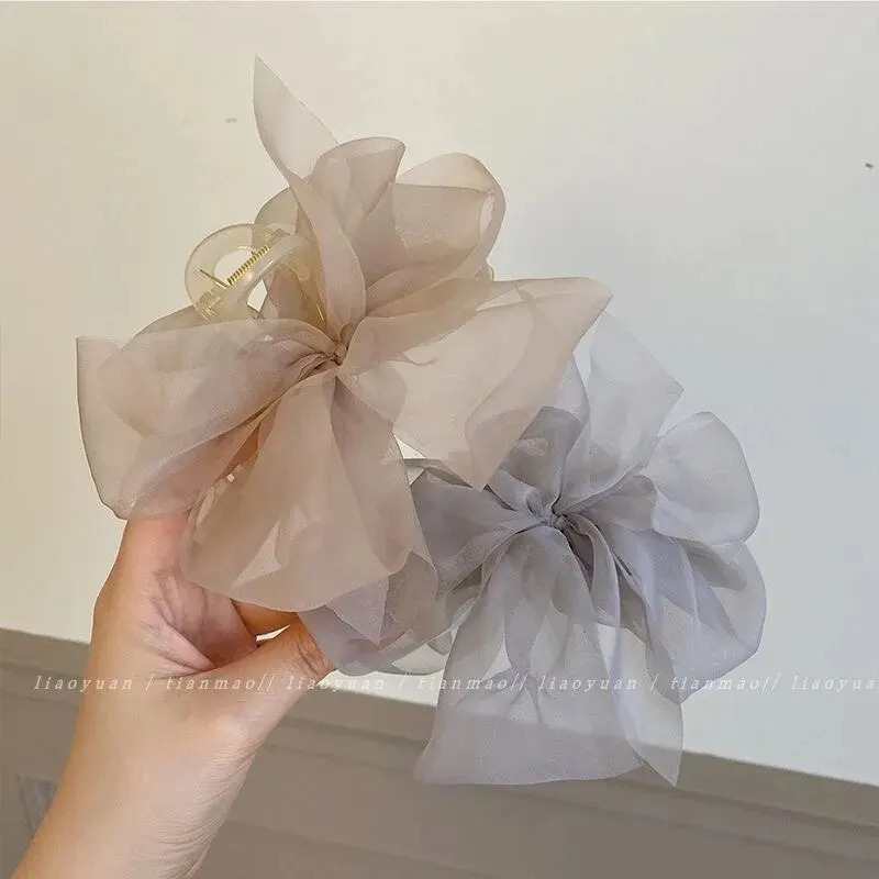 Elegante stijlvolle netto paardenstaart vlecht klauw clip haarspeld cadeau hoofddeksels