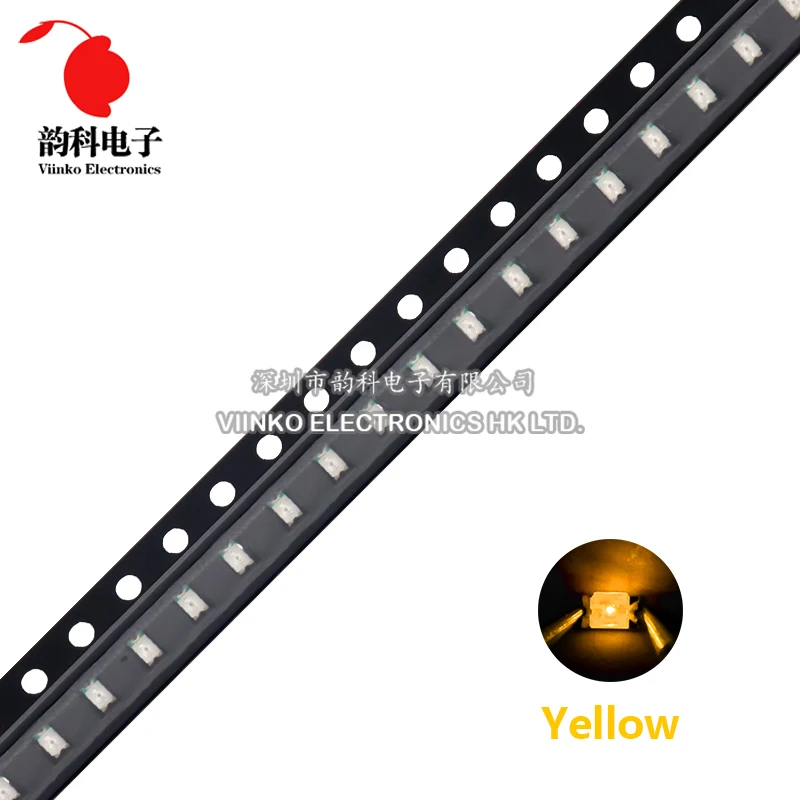 100 Chiếc 0805 SMD LED Trắng Xanh Đỏ Vàng Xanh Cam Trắng Ấm Hồng Tím RGB Đèn LED Phát Sáng