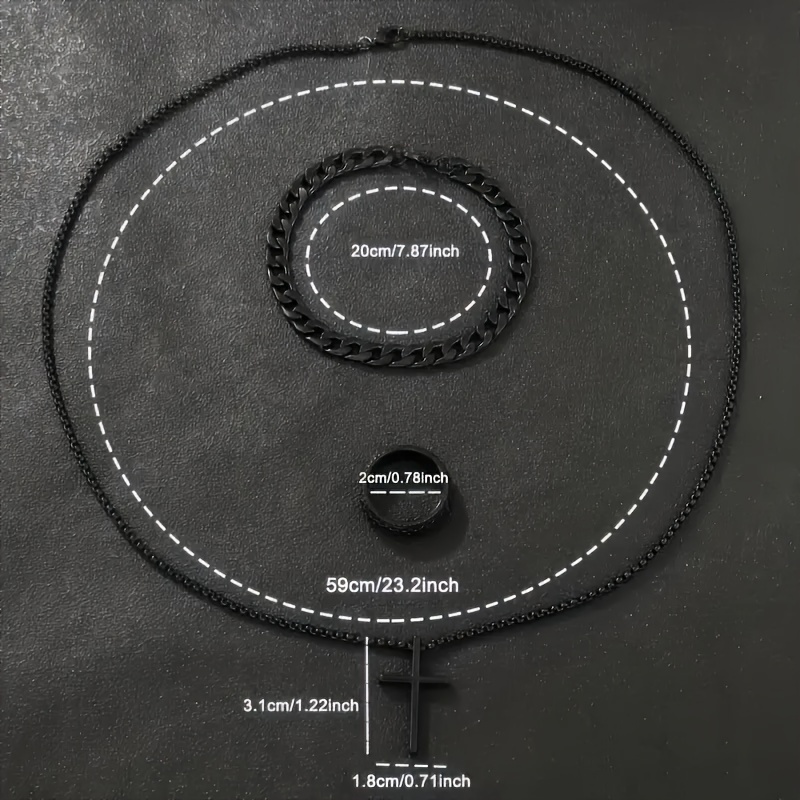 ชุดนาฬิกาควอทซ์ผู้ชาย 4 ชิ้น - มีสไตล์และเรียบง่าย สายโลหะผสมสังกะสี
