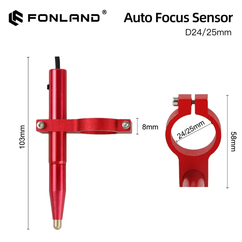 Fonland Auto Focus Sensor Z-Axis for Automatic Motorized Up Down Table CO2 Laser Engraving Cutting machine