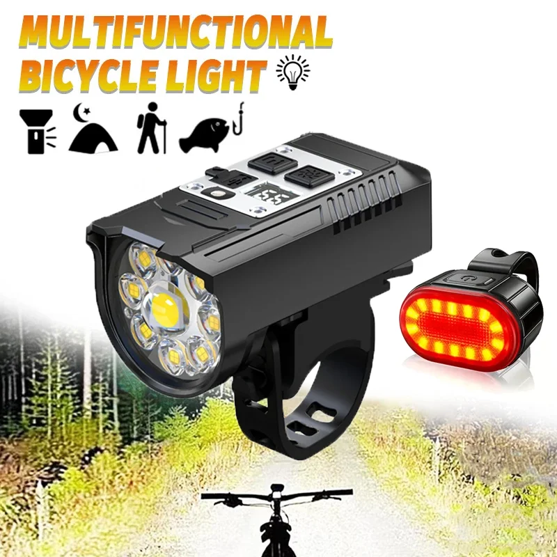 Sensation de lumière lumière de vélo 9 LED phare de vélo USB Rechargeable Super lumineux lampe de poche avant de vélo lampe de VTT