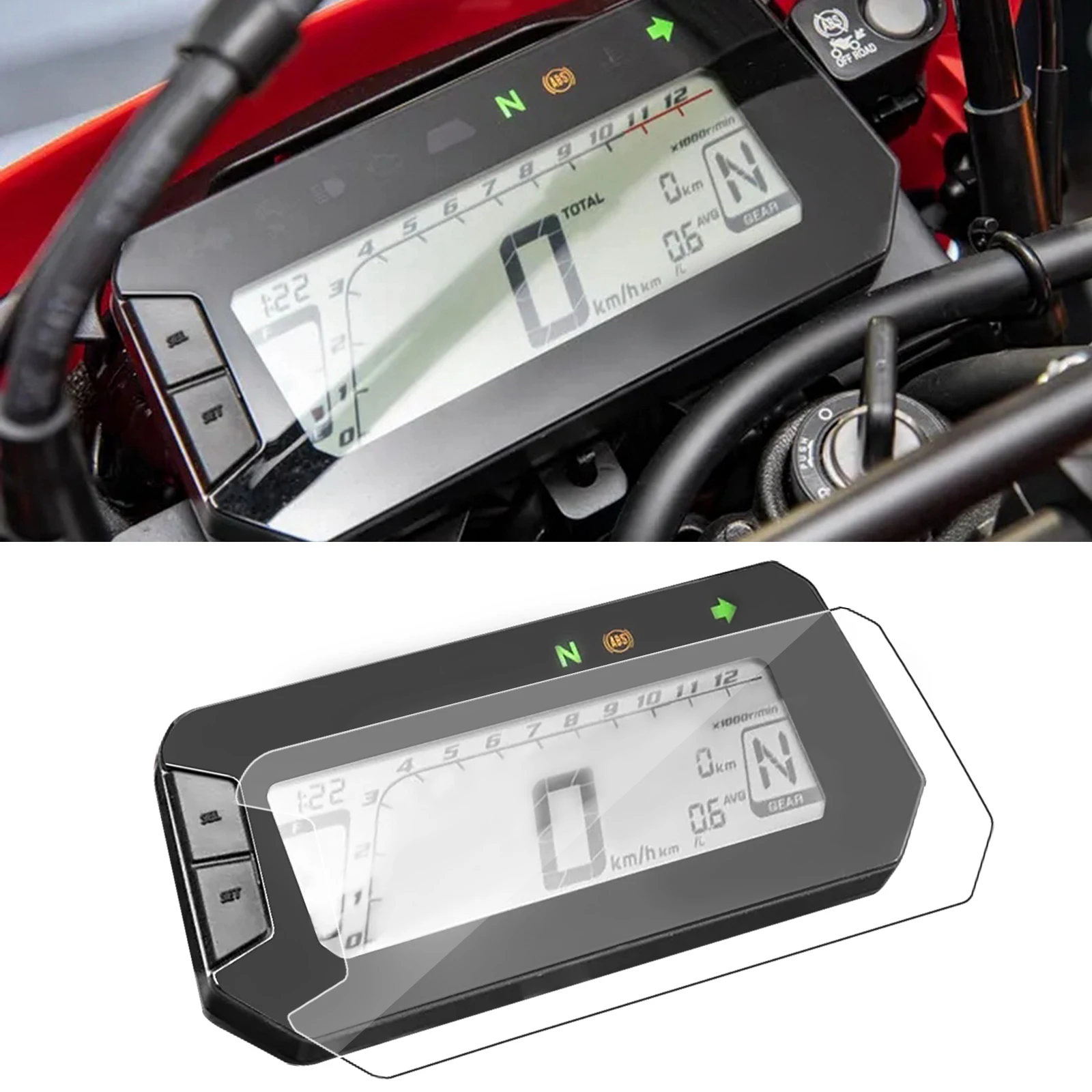 Para HONDA CRF300L Rally CRF 300 L 2021-2024 velocímetro Protector de pantalla de grupo película de protección contra rayaduras de tablero Protector de pantalla
