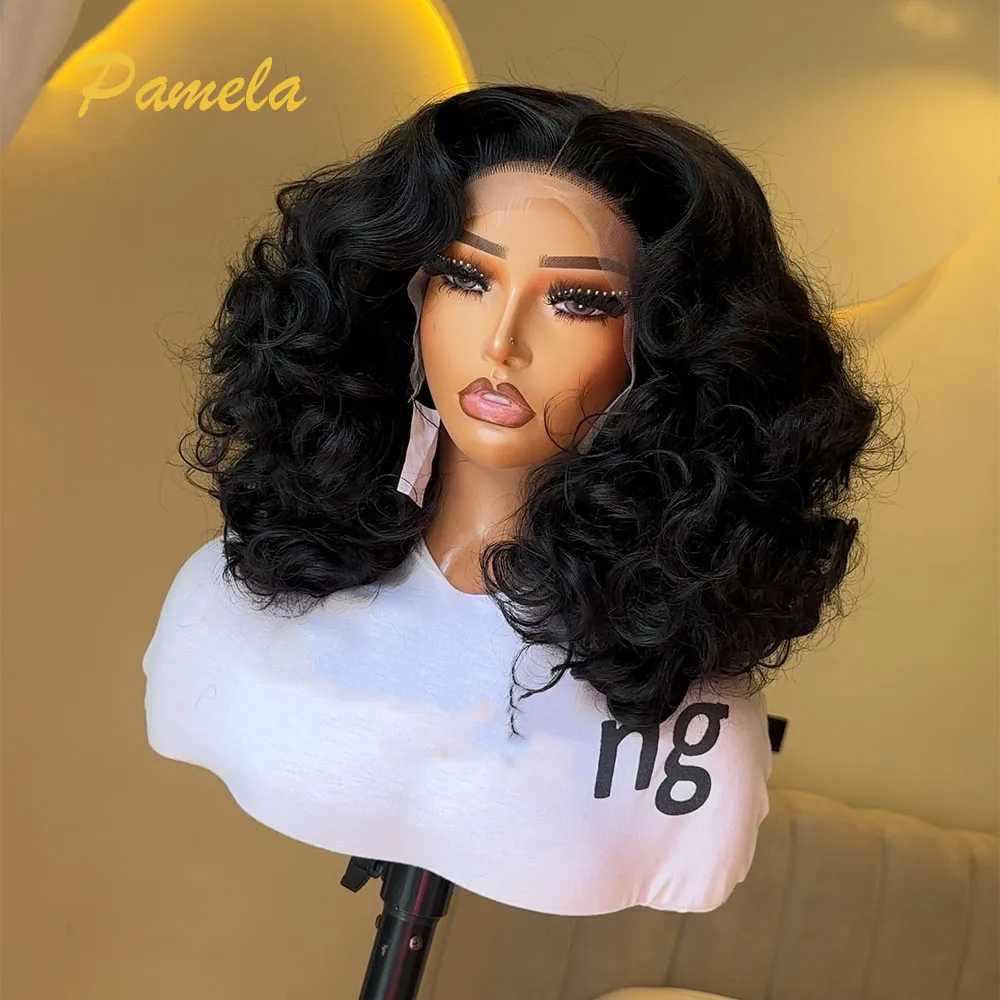 Super duplo desenhado peruca sem cola 100% cabelo humano pronto para ir 30 polegada solta profunda 250% de alta densidade 13x4 perucas dianteiras do laço transparente