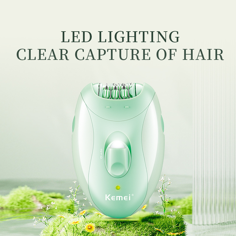 Kemei twarz depilacja ciała Lady bikini trymer maszynka do golenia akumulatorowy damski depilator golarka elektryczna maszynka do golenia KM-6037