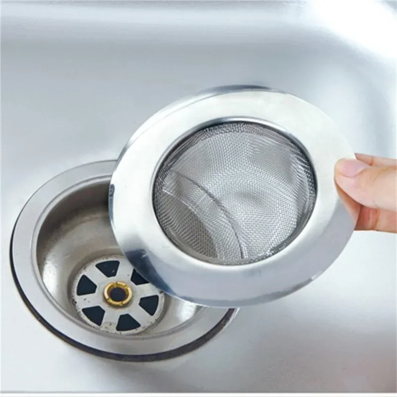LINSBAYWU Inox Bồn Tắm Tóc Bắt Chặn Tắm Lỗ Thoát Nước Lọc Bẫy Bếp Kim Loại Bồn Rửa Dụng Cụ Lọc Sàn