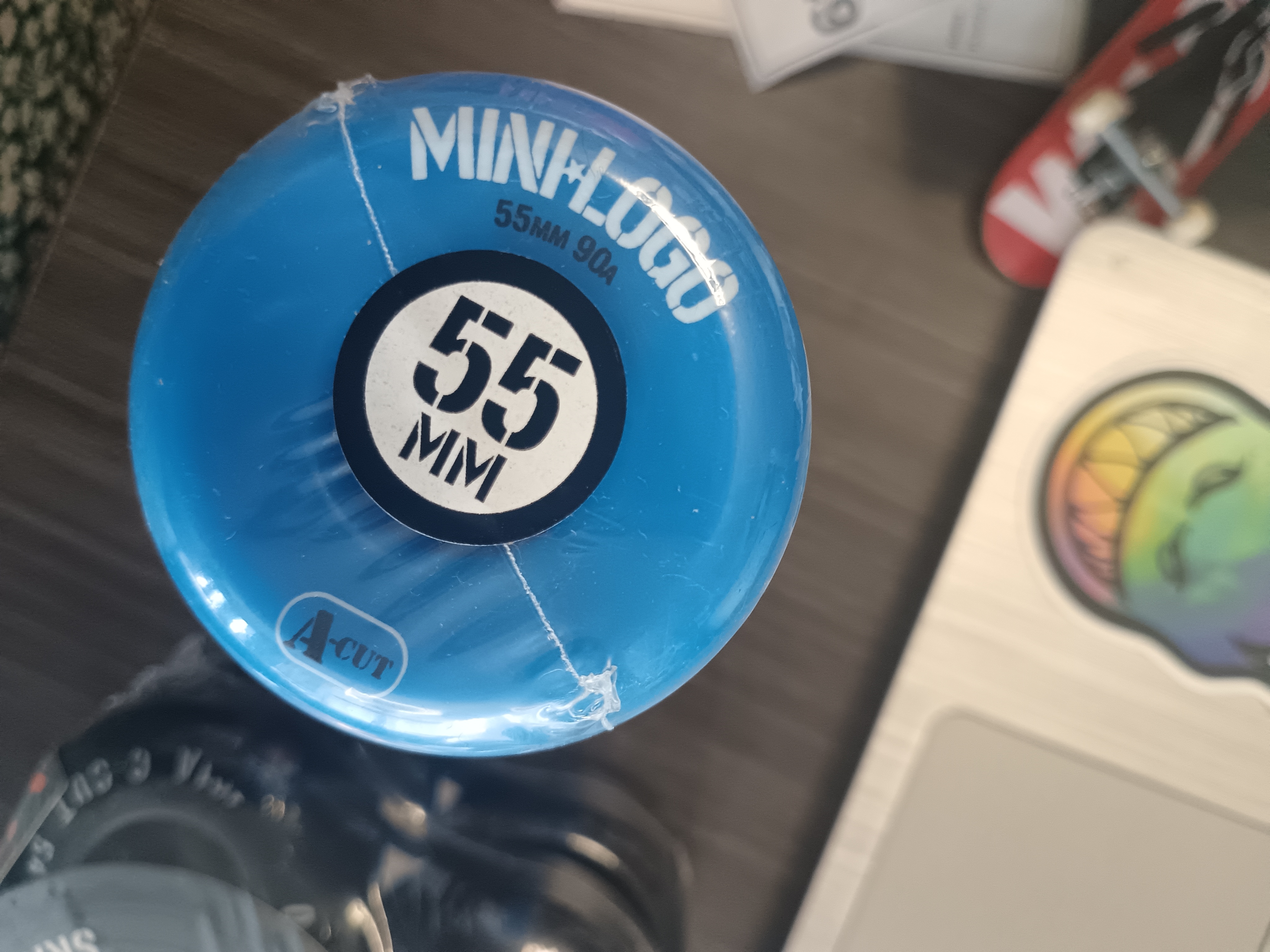 オリジナルミニロゴスケートボードホイール 53 ミリメートル 54 ミリメートル 56 ミリメートル 58 ミリメートル 60 ミリメートル 90a 95a 101a 4 個