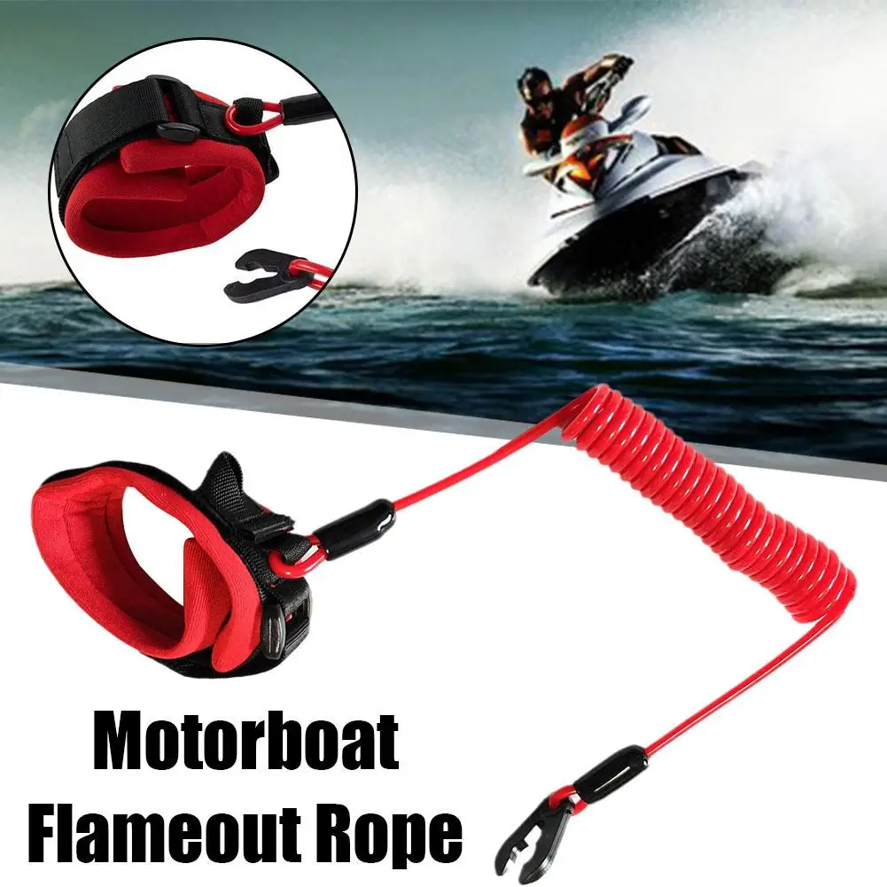 1PC Marine Outboard Engine Boat Motor Kill Stop Switch for YAMAHA Jet Ski Key Rope Reminder Rope Boatemergency Stop K5U1