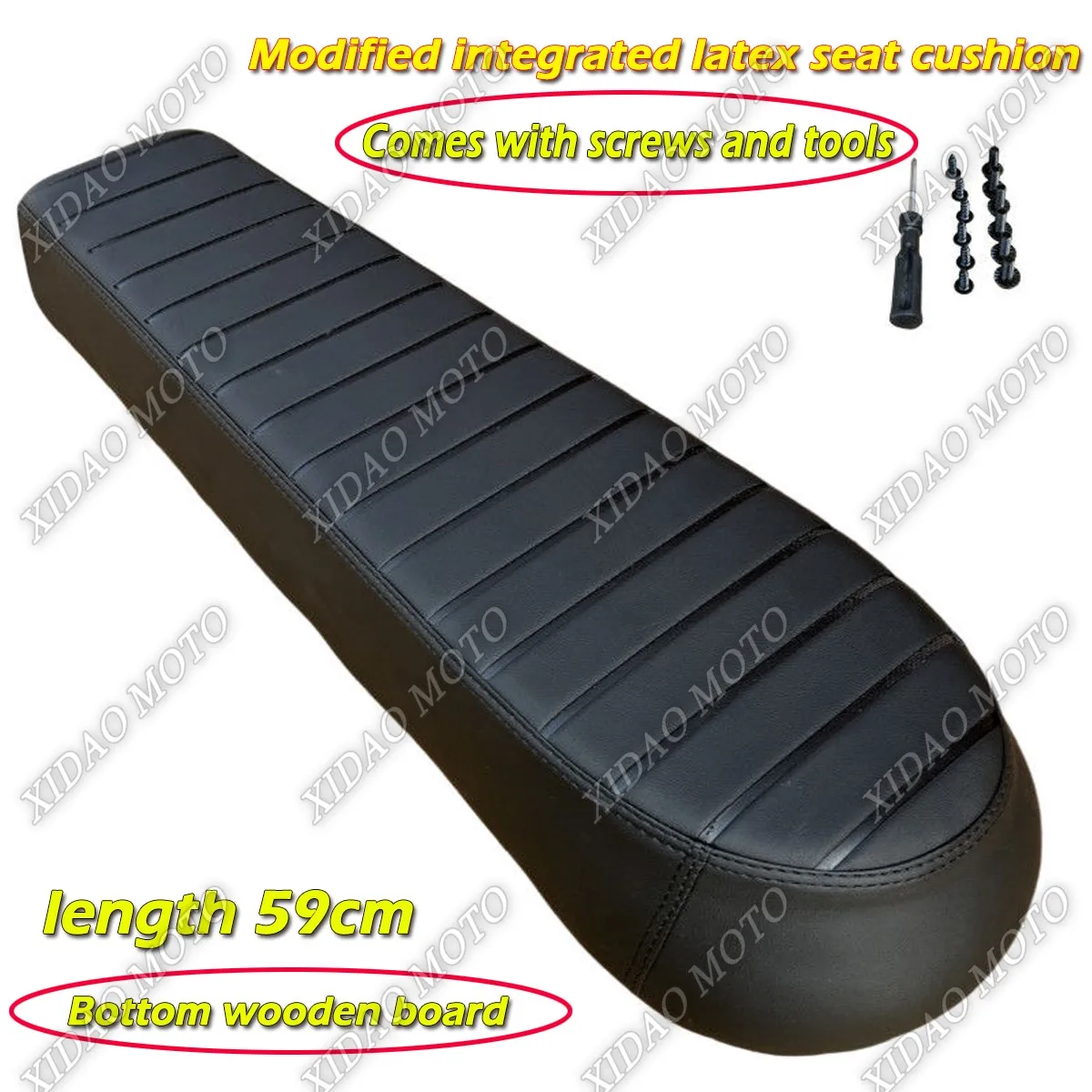 Bantalan Sadel Sepeda Motor Kursi Retro Modifikasi Diperpanjang Kursi Lateks Sepeda Universal untuk Super73 Super 73 S1 S2 RX ZX