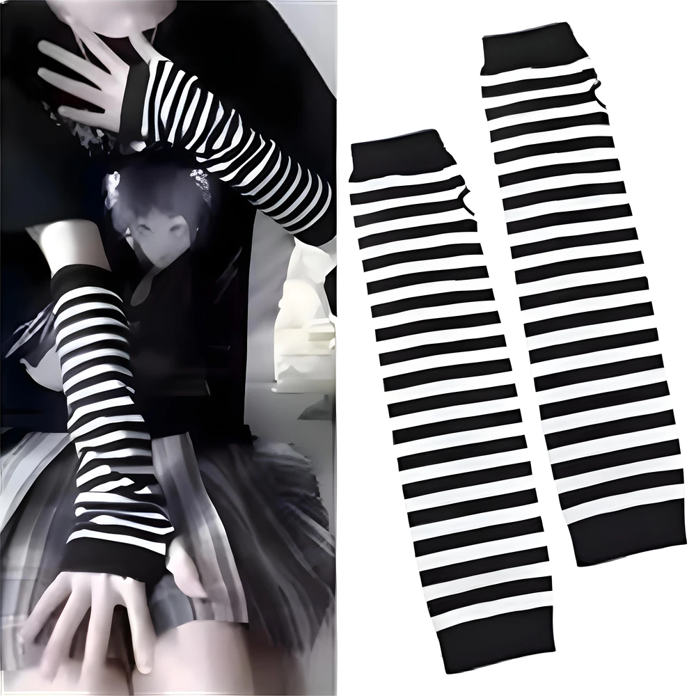 Ein Paar lange fingerlose Handschuhe, Manschette für Handschuhe, Ellenbogen-Fäustlinge, coole Stretch-Winter-Armwärmer-Fäustlinge